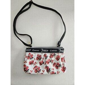 Juicy Couture Pink Bloom Rose Floral Crossbody Bag Strap Small Purse